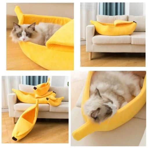 Niche pour chat ou petit chien forme banane