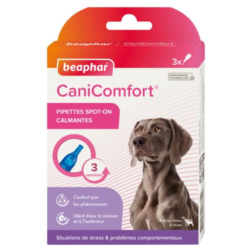 CANICOMFORT®, Pipettes Spot-on calmantes aux phéromones pour chiens et chiots